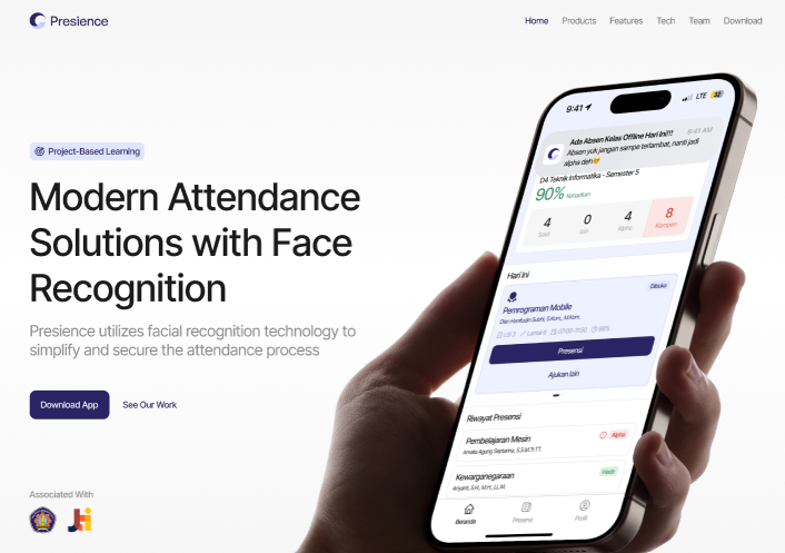Presience landing page